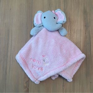 Baby Gear Lovey Elephant Tons of Love Pink Gray Security Blanket Toy Safari
